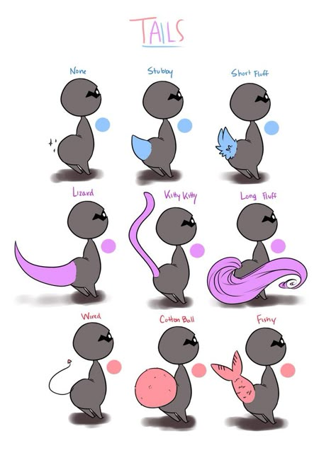 [Adopts//Species] Petipoire Tails by banANNUmon How To Draw Fluff, Tail Sketch, Tail Designs, Original Species, Tail Drawing, Closed Species, Creature Drawings, Poses References, Creature Concept Art