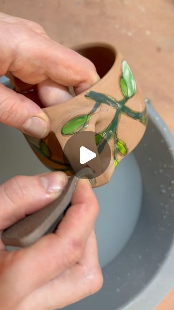 Maya Rumsey on Instagram: "A little taste of the online prerecorded Surface Decoration workshop I just listed in my shop. I’ve had many requests to make this workshop. I go over in DETAIL how I decorate my work. I hope I answered your questions!!   Follow the link to my online workshops for all the info!  I go over laying out designs, applying underglaze to large sections, using a simple squeeze bottle for my black liner, waxing over underglaze, some basics on glazing including waxing over top of glaze, sanding my finished work and finally all things AirPen.   Also… aren’t these diamond pads from @diamondcoretools are the best?!!!  —— #pottery #clay #ceramics #diamondcoretools" Wax Resist, Pottery Clay, Surface Decoration, Black Liner, My Black, Squeeze Bottles, Pottery Designs, Pottery Studio, Clay Ceramics