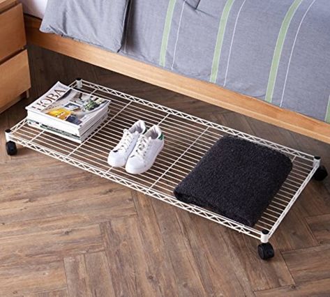 Post Image Rolling Underbed Storage, Dorm Bedding Twin Xl, Storage Hacks Diy, Dorm Supplies, Dorm Storage, Underbed Storage, Wire Shelf, Decor Studio, Rolling Storage