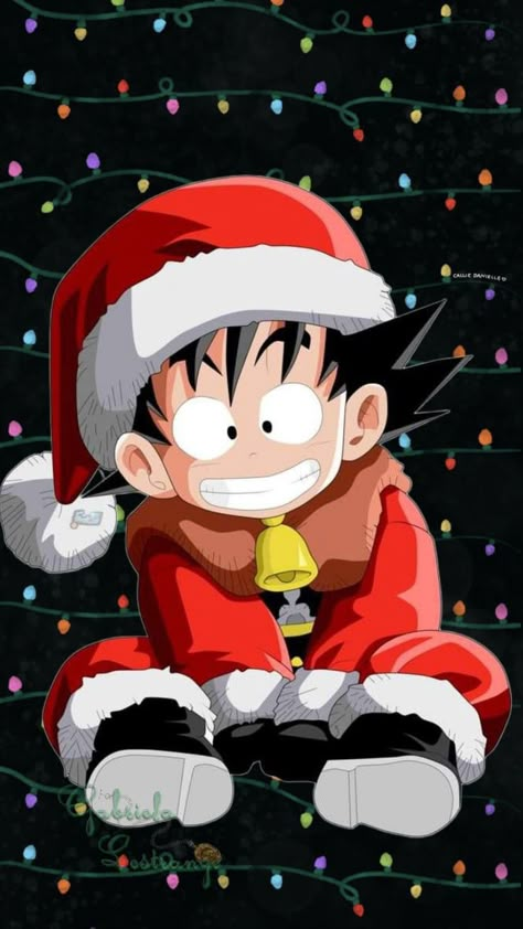 Fondo Dragón Ball Z navideño hecho/editado por mí Christmas Anime Wallpaper, Dragon Ball Christmas, Goku Christmas, Goku Pics, College Walls, Kid Goku, Christmas Dragon, Anime Christmas, Christmas Pjs