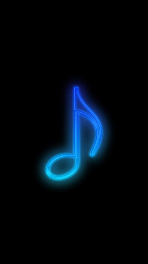 Blue Aesthetic Music, Neon App Icons, Neon Music, Music Neon, Neon Light Wallpaper, Neon Icons, Black And Blue Wallpaper, Blue Music, Love Wallpapers Romantic