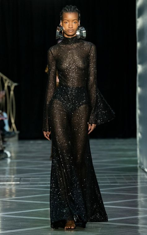 Women's Halpern Spring Summer 2023 Collection | Moda Operandi Tulle Jumpsuit, Black Runway, Fashion Moodboard, Oscar Dresses, London Spring, Spring Summer 2023, Gala Dresses, Runway Collection, Couture Fashion