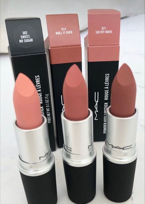 Every season nudes lipsticks 
Mac cosmetics lipsticks
-sweet no sugar 
-Mull it over 
-Sultry move 
Warm tones & medium peach with pink undertones Peach Pink Lipstick Shades, Peach Colour Lipstick, Mull It Over Mac Lipstick, Lipstick Nude Colors, Mac Sultry Move Lipstick, Mac Mull It Over Lipstick, Mac Peach Lipstick, Lipstick Nude Shades, Peach Lipstick Makeup