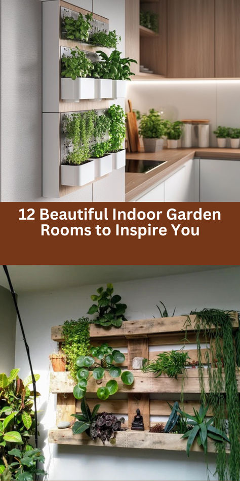 Indoor garden rooms are the new trend! Get inspired to transform a simple corner into a green haven with these vertical garden ideas. #IndoorGardenRooms #VerticalGarden #GreenLiving Indoor Nursery Garden, Herbs Indoors Ideas, Wall Garden Ideas Indoor, Plant Nursery Design, Indoor Plant Nursery, Green Wall Garden, Indoor Garden Apartment, Living Wall Indoor, Indoor Garden Rooms