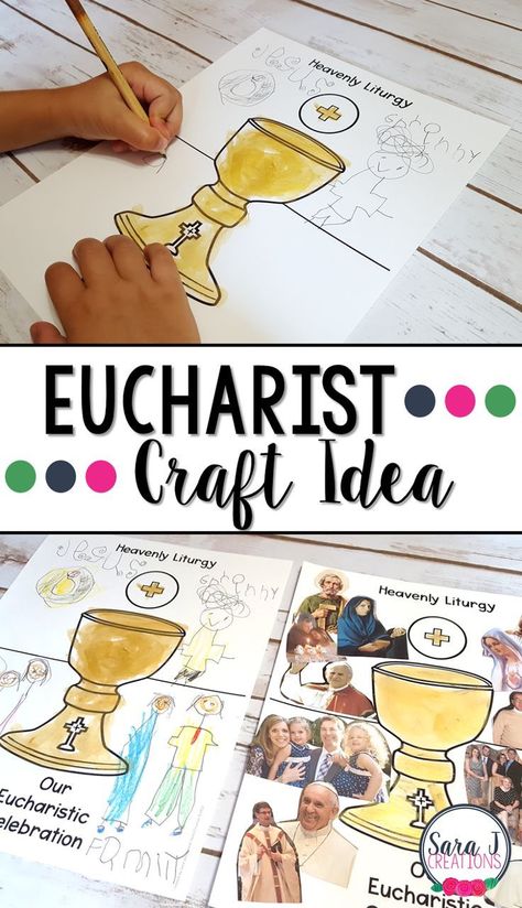 Eucharist Craft, Sacraments Craft, The Seven Sacraments, Ccd Activities, Catholic Kids Crafts, Catholic Kids Activities, Religion Activities, Catholic Schools Week, Seven Sacraments