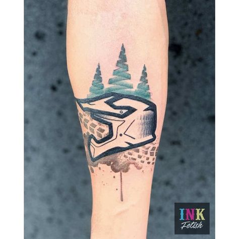 Small Motorcycle Tattoo, Motocross Tattoo Design, Dirt Bike Tattoo Ideas, Dirtbike Tattoo, Tattoo Motocross, Motocross Tattoo Ideas, Dirtbike Tattoo Ideas Motocross, Motorcycle Tire Tattoo, Motocross Helmet Tattoo