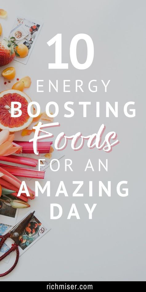 10 Energy Foods for an Amazing Day! Healthy energy boosting foods to try in your diet. Energy boosting foods for women Best Foods For Energy, Energy Boosting Snacks, Energy Boosting Foods, Eat For Energy, Energy Breakfast, High Energy Foods, Mosquito Repelling, Energizing Food, Mosquito Repelling Plants