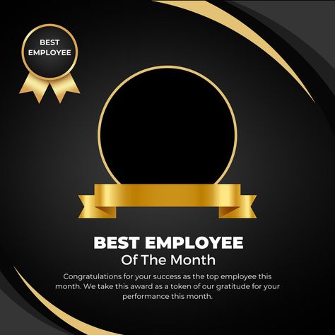 Best Employee Of The Month Poster In Black Theme Design#pikbest##Templates Best Employee Award Poster, Employee Of The Month Design, Employee Of The Month Board, Employee Of The Month Poster, Christmas Theme Background, Best Employee, Award Poster, Employee Awards, Design Black Gold