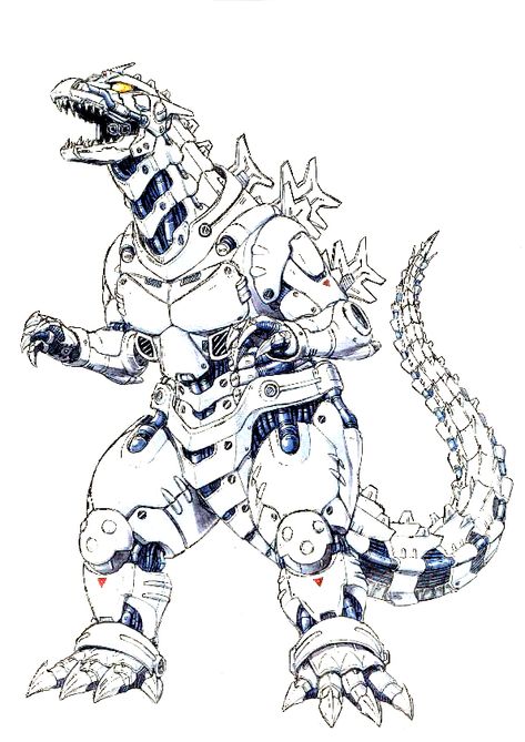 Godzilla Against Mechagodzilla concept art (2002) Robot Godzilla, Mecha Godzilla, Godzilla Tattoo, Godzilla Art, Godzilla Franchise, Monster Sketch, Dinosaur Sketch, Film Characters, Transformers Art Design