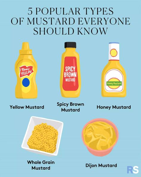 Types of mustard - Different types of mustard pictures Benefits Of Mustard, Culinary Tips, Black Mustard Seeds, Yellow Mustard Seeds, Bitter Greens, Spicy Brown Mustard, Sandwich Spread, Ground Mustard, Roast Chicken Recipes