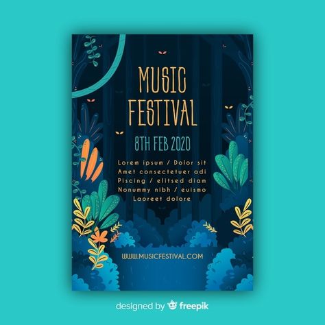 Plakat Design Inspiration, Ms Project, Poster Template Free, Music Festival Poster, Poster Music, Event Poster Design, Festival Poster, 3d Studio, Flyer Poster