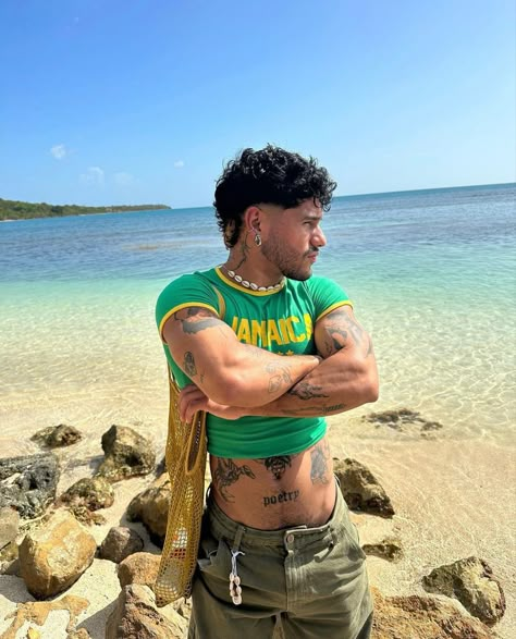 Masc Fashion, Mens Crop Top, Tropical Outfit, Concept Clothing, Queer Fashion, Mens Fashion Streetwear, Stylish Mens Outfits, Men Fashion Casual Outfits, Summer Love