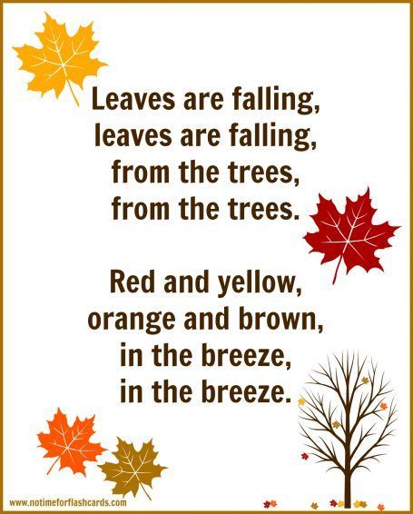 fall song for preschool - leaves are falling! #fall #music #preschool #classroom #printable Autumn Preschool Theme, Fall Lesson Plans, Circle Time Songs, Classroom Songs, Fall Songs, Songs For Toddlers, Fall Preschool Activities, Fall Lessons, For Seasons