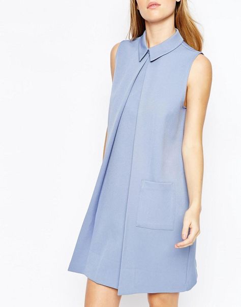 Áo Blu, Dress With Collar, Dress Simple, Aline Dress, Outfit Trends, Lovely Dresses, Mode Inspiration, Collar Dress, Simple Dresses