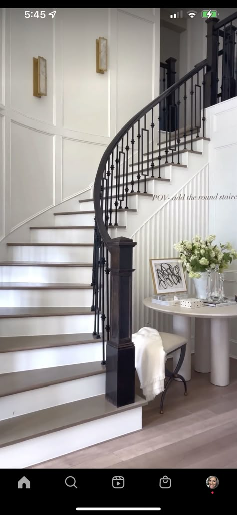 Classy Staircase, Stairway Entryway Ideas, Foyer Staircase Entryway, Two Story Foyer Ideas, Two Story Foyer Ideas Entryway, Foyer Ideas Entryway, Foyer Staircase, Stairs Renovation, Custom Built Homes