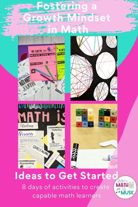 growth-mindset-in-math-pin Math Mindset, Math Art Activities, Maths In Nature, Grade 6 Math, Math 8, Mindset Activities, Growth Mindset Activities, Math Talk, Math Groups