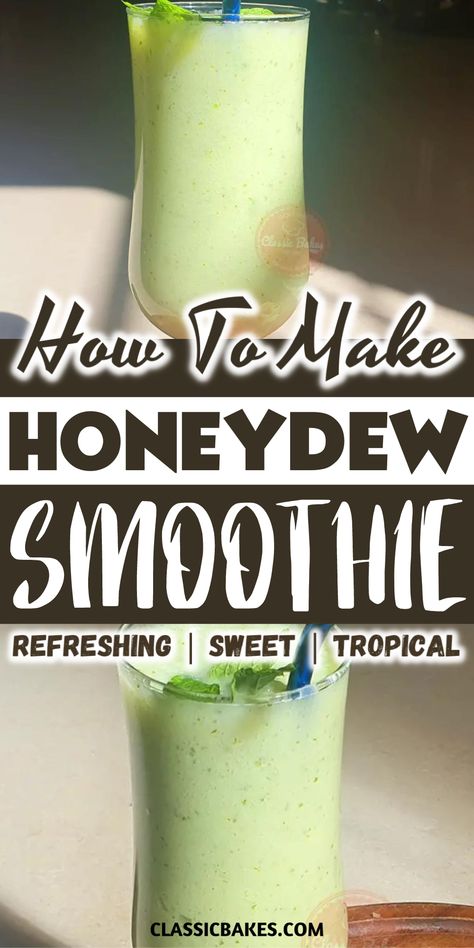 Honeydew Melon Smoothie, Summer Juice Recipes, Honeydew Smoothie, Melon Smoothie, Melon Recipes, Fruit Smoothie Recipes Healthy, Coconut Benefits, Drink Recipes Nonalcoholic, Summer Smoothies