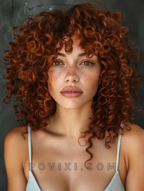 32 Fall Hair Colors for Curly Hair 2024 to Try This Season for Brunettes, Blondes and Black Women Copper Brown Curly Hair, Colors For Curly Hair, Hair Colors For Curly Hair, Brown And Hazel Eyes, Vibrant Highlights, Crazy Curly Hair, Red Hair Trends, Mixed Baby, Curly Hair Trends