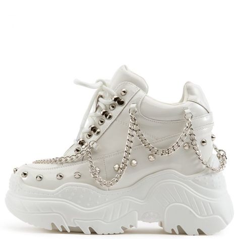 ANTHONY WANG Space Candy Platform Sneakers with Studs SPACE CANDY-WHTPT - Shiekh Sepatu Platform, Trending Shoes For Men, Space Candy, Casual Shoes Women Sneakers, Shoes Teen, Cute Sneakers, Girly Shoes, New Rock, Mens Nike Shoes