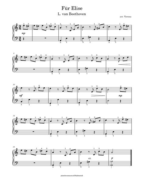 Für Elise for beginner piano (easy with fingering) Easy Piano Sheet Music For Beginners, Easy Piano Songs With Letters, Fur Elise Piano, Piano With Letters, Keyboard Noten, Popular Piano Sheet Music, Sheet Music With Letters, Piano Songs For Beginners, Piano Easy