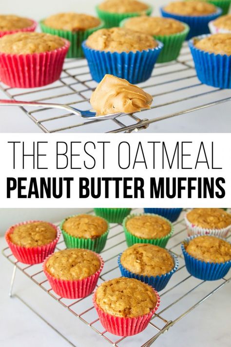 The Best Oatmeal, Oatmeal Peanut Butter, Butter Muffins, Mini Cupcake Pan, Banana Baked Oatmeal, Peanut Butter Muffins, Peanut Butter Banana Bread, Baked Oatmeal Cups, Baby Recipes