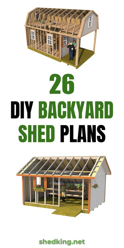 Garden Sheds Ideas, Sheds Ideas, Diy Storage Shed Plans, Diy Sheds, Shed Blueprints, Amazing Sheds, Shed House Plans, Wood Shed Plans, Diy Storage Shed