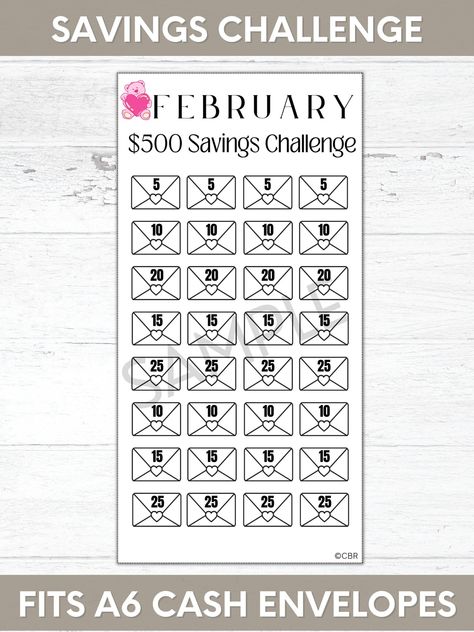 February Savings Challenge, Mini Savings Challenge, Money Challenge, A6 Savings Challenge | Savings Printable A6 Savings Challenge, Mini Savings Challenge, Budget Spreadsheet Template, Savings Challenge Printable, Money Saving Methods, Monthly Savings, Excel Budget, Spar Challenge, Saving Challenges