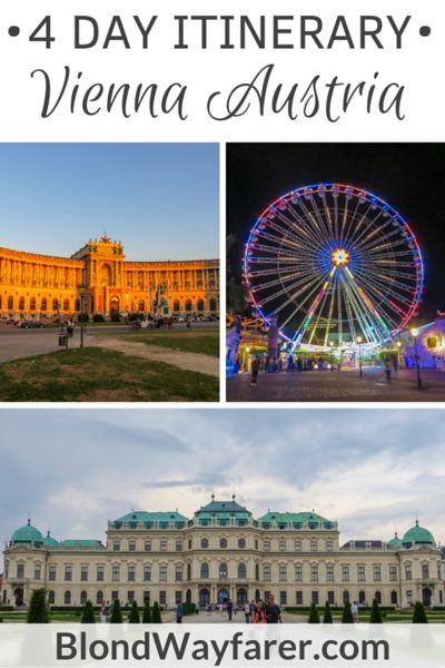 4 days in Vienna | 4 days in Vienna itinerary | four days in Vienna | long weekend in Vienna Vienna Itinerary, Use Your Time Wisely, Vienna Waits For You, Travel Destinations Bucket Lists, Backpacking Europe, City Breaks, Places In Europe, Europe Vacation, Visit Europe