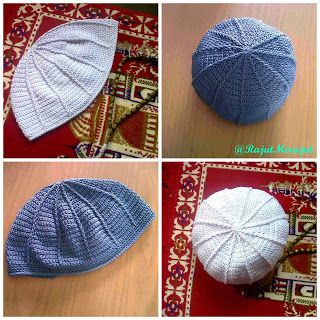 Pola Rajut Kopiah Crochet Kopiah, Pola Kupluk, Taplak Meja Crochet, Pola Topi, Crochet Stitches Guide, Filet Crochet Charts, Pola Amigurumi, Crochet Beanie Hat, Crochet Cap