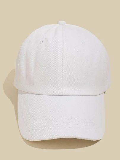 Basic Cotton Baseball Cap, Basic White Cotton Baseball Cap, Korean Baseball Cap, White Baseball Cap For Sports, One Size, Plain Baseball Caps, Plain Caps, Cute Caps, Photo Art Gallery, Business Promotion