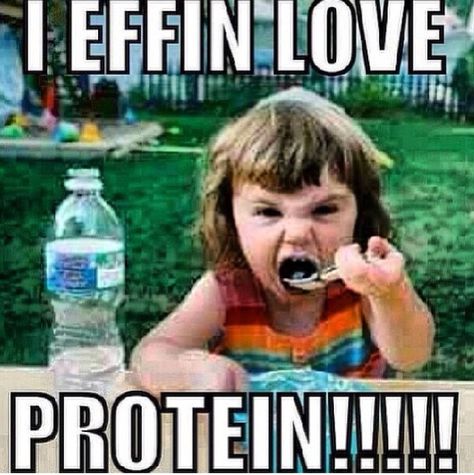 I effin love protein!!! Crossfit Humor, Gym Humour, Michelle Lewin, Quotes Thoughts, Gym Quote, Workout Memes, Gym Memes, Fat Loss Workout, Gym Humor