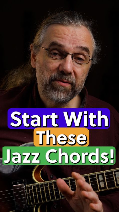 Start With These Basic Jazz Chords #guitar Jazz Chords, Jazz Guitar Lessons, Chords Guitar, Guitar Theory, Guitar Licks, Music Theory Guitar, Guitar Lessons Songs, Guitar Chords For Songs, Jazz Guitar