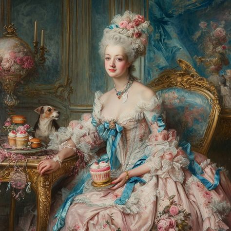 Marie Antoinette Fashion 18th Century, Marie Antionette Outfits, French Royalty Fashion, Rococo Style Fashion, Queen Antoinette, Rococo Aesthetic Fashion, Marie Antoinette Fashion, Marie Antoinette Portrait, Mary Antoinette