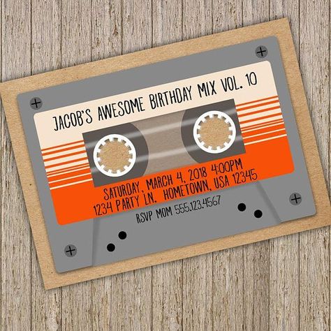 Music Themed 40th Birthday Party, Music Themed Birthday Party Invitations, Music Theme Birthday Invitations, One Hit Wonder Birthday Party, Music Themed Birthday Party, Music Theme Wedding, Music Party Invitations, Vintage Party Ideas, Music Birthday Party