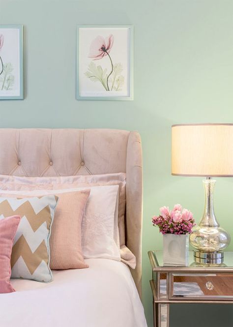 Spring Bedroom Inspiration | Miss Alice Designs | House of Turquoise | Bloglovin’ Turquoise Bedroom Decor, Feminine Bedroom Decor, Blush Bedroom, Bedroom Turquoise, Spring Bedroom, Feminine Bedroom, Bedroom Redo, House Of Turquoise, Kitchen Board