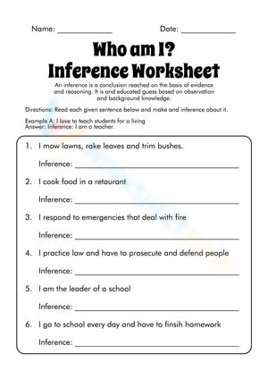 Challenge students to sharpen their deductive reasoning skills by making educated guesses about hidden identities. This worksheet fosters inference abilities and encourages learners to draw conclusions based on provided clues, making learning an engaging and thought-provoking experience. #Kindergarten #Grade-1 #Grade-2 #Grade-3 Compherension Worksheet, Drawing Conclusions Activities 3rd, Drawing Conclusions Activity, Observation Vs Inference, Drawing Inferences Anchor Chart, How To Trim Bushes, Hidden Identity, Drawing Conclusions, Reasoning Skills