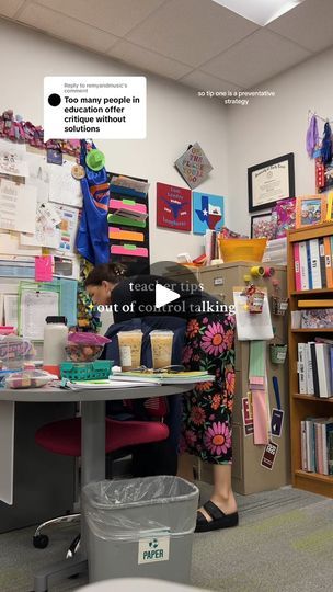 10K views · 328 reactions | Teacher Tips Out of control talking | Replying to @remyandmusic and YES i am in a Title 1 school and have been for my entire teaching career 
🥰❤️🎥Credit : mrsphillipsn5th🍎Like our page... | By Teachers Trendz | So, let's talk about how to
manage out of control talking in your classroom. To be
honest, I have way less strategies to control groups
that are out of control than I do like preventative strategies
that solves like 90% of the problem in my experience. I'm
not trying to flex when I say, I cannot think of a time in
recent years where I've had to raise my voice to try to get
control of a group. We just never get to that point or even
close. So, tip one is a preventative strategy.
Explicitly state how you want your kids to come into your
room. They should Art Elementary, Transition Activities, Turn And Talk, Teaching Career, 3rd Grade Classroom, Teacher Tips, 10k Views, Out Of Control, Behavior Management