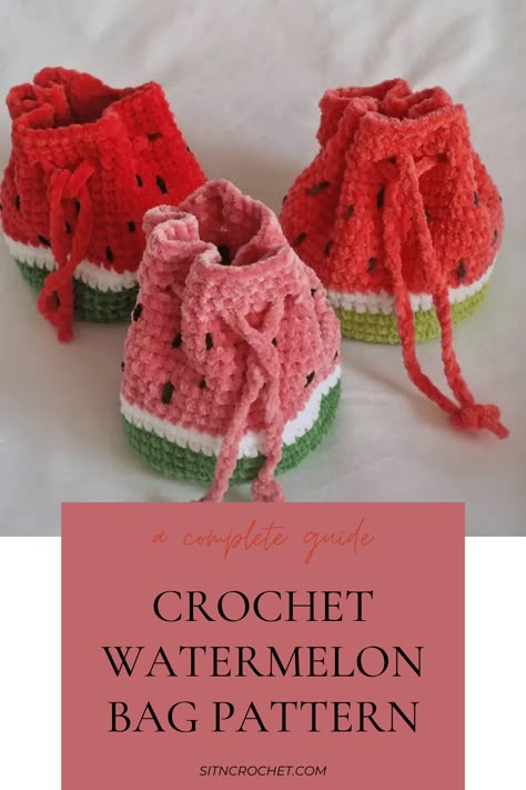 Craft your own splash of summer with our free crochet watermelon bag pattern! Stitch up this juicy and vibrant carryall, perfect for toting essentials with a fresh and fruity twist. Whether for beach days or casual outings, this project promises a slice of handmade fun! Dive in and tote the sweetness of summer wherever you go. #CrochetPatterns #DIYCrafts #HandmadeBags #SummerStyle #CraftingFun #WatermelonLove Handmade Beach Bags, Crochet Watermelon Pattern Free, Crochet Fruit Bags, Watermelon Granny Square Crochet, Crochet Summer Bag Free Pattern, Crochet Watermelon Slice, Crochet Watermelon Bag, Watermelon Crochet Patterns, Watermelon Granny Square