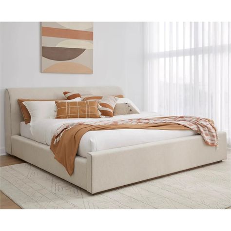 Great deals on Urban Home Louis King Upholstered Platform Bed in Natural Linen from NFM.com with our low price guarantee! Shop now! Louis Bed, Ariel Bedroom, Upholstered Platform Bed Queen, King Upholstered Platform Bed, Fabric Bed Frame, Beige Bed, Family Furniture, California King Bedding, King Bed Frame