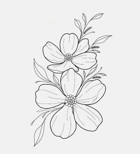 Single Flower Tattoo Stencil, Floral Tattoo Design Simple, Flower Leaf Tattoo, Simple Flower Tattoo Outline, Flower Tattoo Stencils, Arm Tattoos Drawing, Red Tattoo Ideas, Simple Flower Tattoo, Abstract Tattoo Ideas