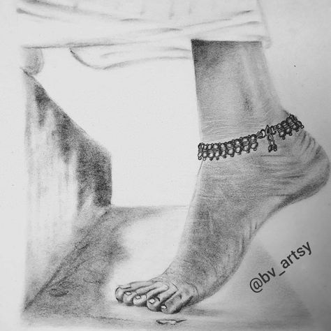 Anklets Drawing Sketch, Anklet Drawing, Pencil Sketches, Flower Art Painting, Drawing Sketch, Pencil Sketch, Drawing Sketches, Art Work, Flower Art