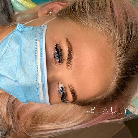 This powder brow heals like a brow tint. Message for training dates to become certified @PMUBeautyBar on Instagram Color Correction Pmu, Eyebrow Tint Blonde, Blonde Brow Tint, Brow Wax And Tint Before And After, Pmu Brows After Care, Brow Tinting, Brow Lamination, Permanent Makeup, Beauty Bar