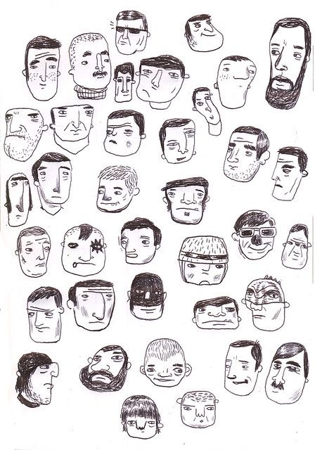 Doodle Faces, 심플한 그림, Fotografi Vintage, Face Illustration, 3d Drawings, Arte Inspo, Mail Art, Illustrations And Posters, Facial Expressions