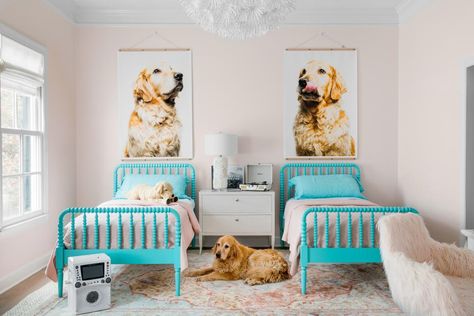 20 Ideas for Kids' Bedroom Themes | HGTV Dog Themed Bedroom, Dog Bedroom Ideas, Dog Bedroom Decor, Puppy Bedroom, Dogs Bedroom, Teen Bedroom Colors, Kids Bedroom Themes, Beauceron Dog, Dog Bedroom