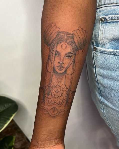 Tattoo Of Woman With Locs, Mermaid With Locs Tattoo, Fairy With Locs Tattoo, Black Woman With Locs Tattoo, Medusa With Locs Tattoo, Locs Tattoos Ideas, Woman With Locs Tattoo, Loc Tattoos, Locs Tattoo