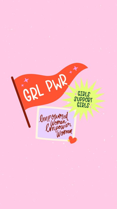 Bold Female Branding, Feminist Branding, Girl Power Stickers, Stickers Whatsapp, Woman Empowerment, Girls Support Girls, Branding Ideas, Female Empowerment, International Women's Day