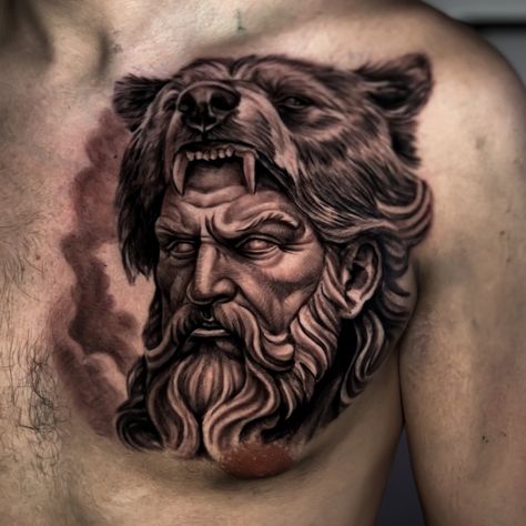 Discover the artistry of @vilius_tattoo's incredible black and grey tattoos. Transforming skin into breathtaking works of art. ⚡️🔥⁠ ⁠ ⁠ #tattoo #dublintattoo #explore #blackandwhite #dark #artist ရင်ဘတ် Tattoo, Bk Tattoo, Black Gray Tattoo, Dark Artist, Painless Tattoo, Animal Sleeve, Gray Tattoo, Animal Sleeve Tattoo, Broken Screen Wallpaper