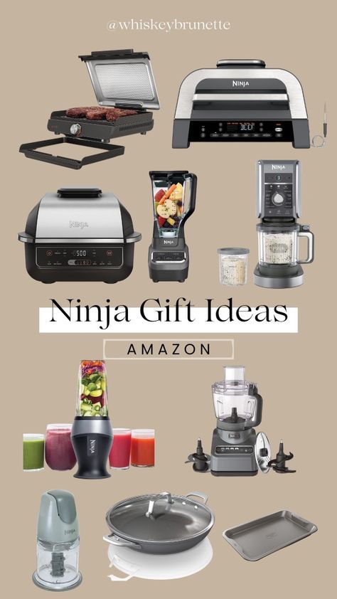 Ninja Products make great gift ideas! Love these from Amazon. Especially the Ninja Creami. It’s all the rage this year! Ninja Pans | Ninja Creami | Ninja Blender | Kitchen Essentials | Ninja Amazon | Amazon Kitchen | Amazon Ninja Ninja Kitchen Appliances, Ninja Products, Ninja Appliances, Blender Kitchen, Ninja Cooking System, Amazon Selling, Kitchen Essentials List, Ninja Kitchen, Ninja Blender