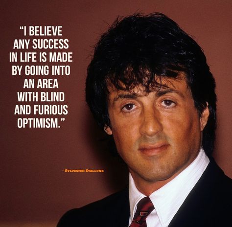 Motivating quote by Sylvester Stallone about success and optimism | More interesting quotes in the profile Sly Quotes, Sylvester Stallone Quotes, Quotes Philosophy, Soldier Quotes, Quote Tattoo, Apple Pen, About Success, Positive Quotes For Life Motivation, Learning Quotes