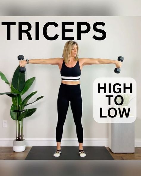 Tricep Workout Women, Home Workout Gym, Overhead Tricep, Biceps Exercises, Sets And Reps, Overhead Tricep Extension, Arm Exercise, Tricep Kickback, At Home Workouts For Women